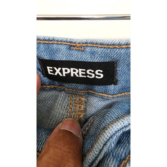 Express Men's Light Wash Denim Jeans Size 36 x 30 Slim Fit Stretch - Picture 6 of 8